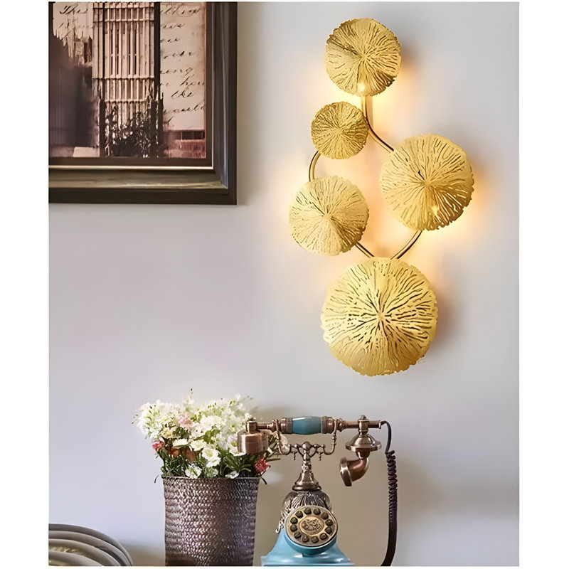 Modern Gold Wall Light Luxury Art Shade Decor for Living Room Indoor Lighting-Hall Light Wall Scounce