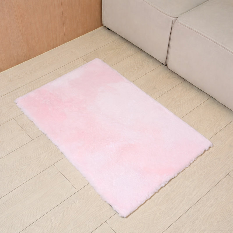 Solid Colour Machine Tufted Indoor / Outdoor Area Rug, Runner 50 x 160 cm, Pink