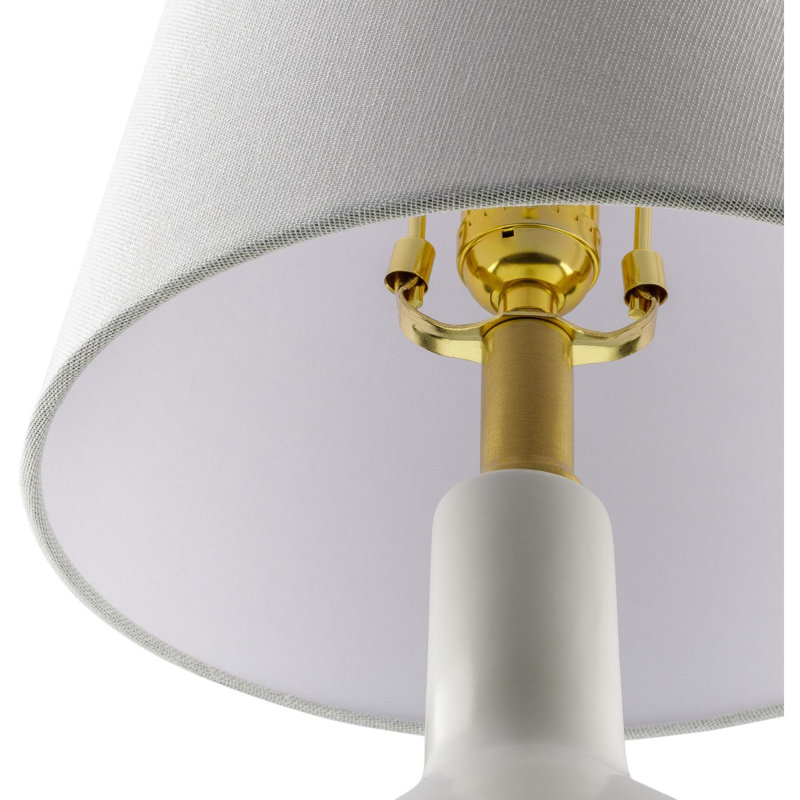Lampe de table en céramique Kelline, Blanc
