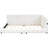 White Upholstered Platform Bed With Ports And Led Belt - Solid Wood + Framework, Long-Lasting Durability Full Size Adjustable Construction, Practical Function