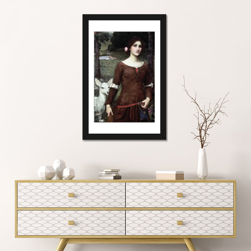 « the lady clare, 1900 » par john william, impression sur toile waterhouse, H 24 po x l 16 po x P 1 po, Blanc