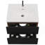 Meuble-lavabo mural noir et noyer doux Gloria-1786297277