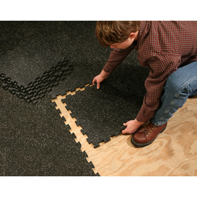 3/8'' SuperLock Interlocking Rubber Tiles