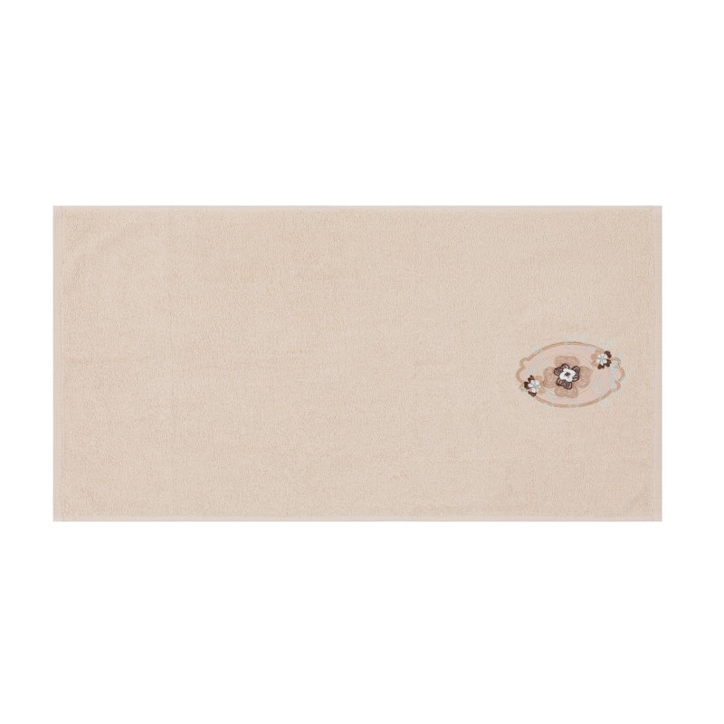 Ensemble de serviettes 100% coton 2 pièces Bera, Cappuccino