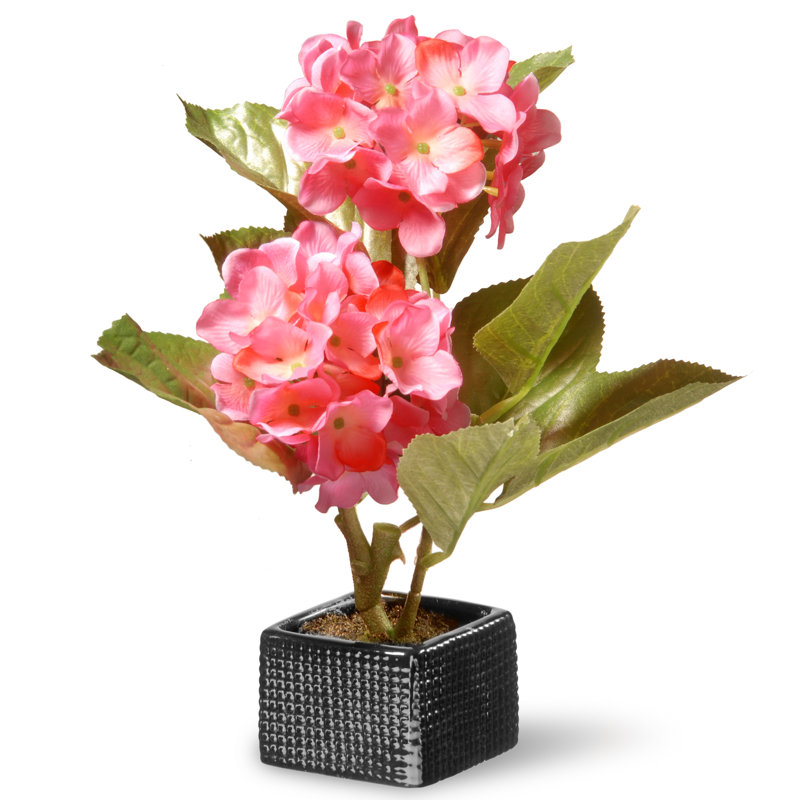 10" Pink Hydrangea Flower