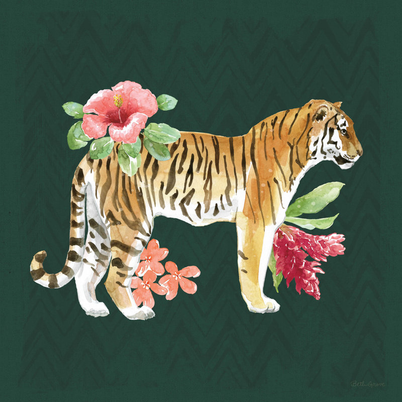 From The Jungle IV Dark par Beth Grove, H 20 po x l 20 po x P 1,25 po