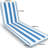 2Pcs Outdoor Lounge Chair Cushion - Blue/White, Made Of , And Fade , Removable Zippered Cover, High Resilience Sponge Filling, Adjustable Strap For Enhanced Stability, Easy To Clean Replacement