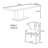 Multi-functional solid wood practical table set-111121691