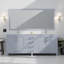 Meuble-lavabo double gris foncé 80 po X P 22 po D