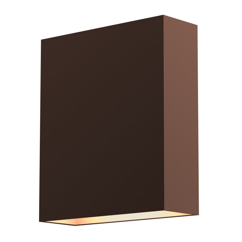Inside-Out Aluminum LED Wall Light, Textured Bronze