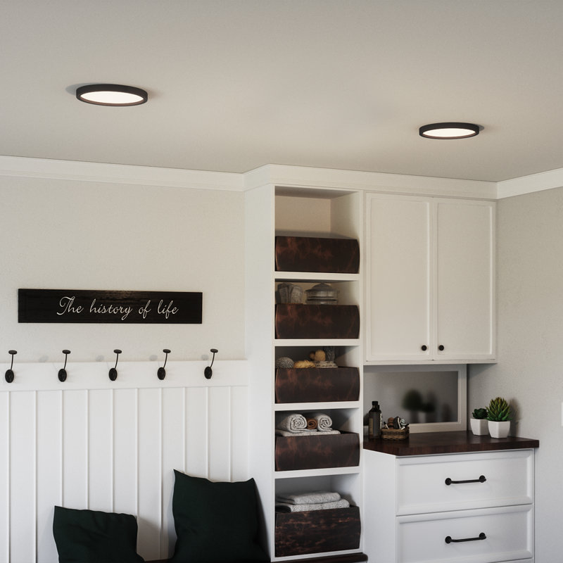 Outskirts Acrylic LED Flush Mount, 1" H x 11" W x 11" D