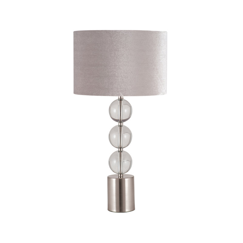 Mcvicker Table Lamp, Silver, Silver/Clear