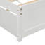 Structure de lit simple avec lit gigogne en bois, blanc