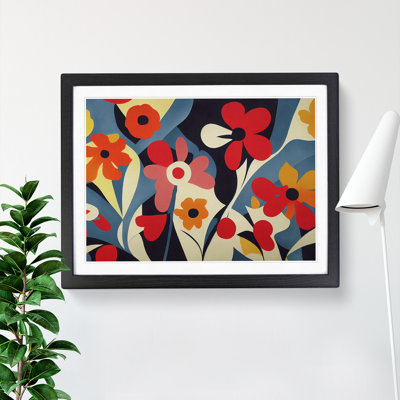 Evolving Abstract Flowers - Framed Print