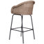 Tabouret de bar d'extérieur en métal et osier brun clair Ladd, ensemble de 2-1839870345