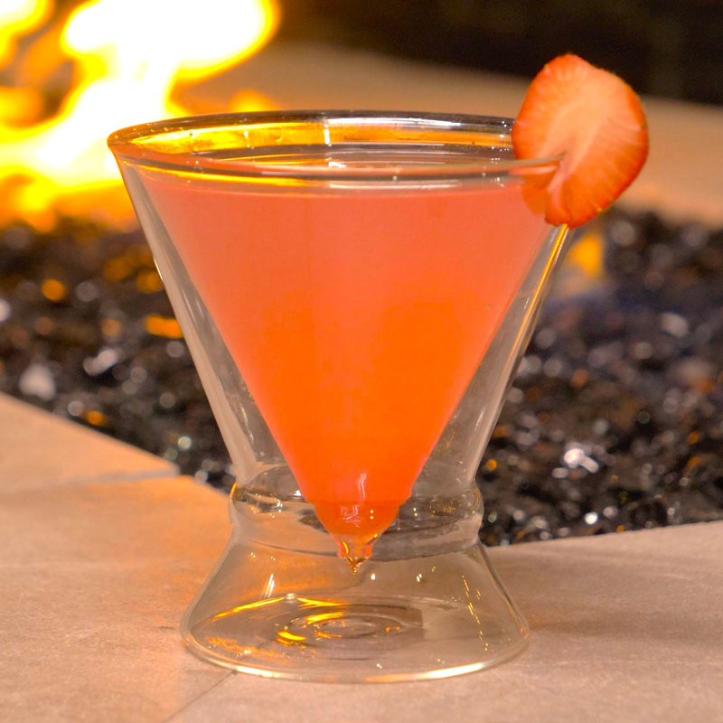 Double-Walled Stemless Martini Glasses 8oz