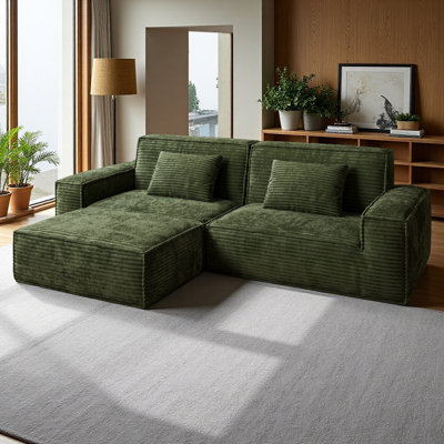 Canapé 106,3 po avec de grandes rayures, style moderne, style maison confortable, compression sous vide, éponge double
