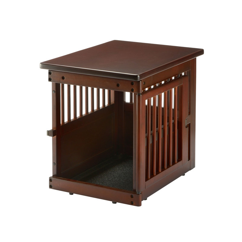 Casier tissé pour animaux table d'appoint, Petit (H 20 po x l 18 po x P 24 po), Brun foncé
