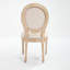 De 2 chaises de salle à manger rembourrées de style champêtre français, structure en bois massif, motif de sculpture, lin en coton, démontable, finition de tréfilage beige,