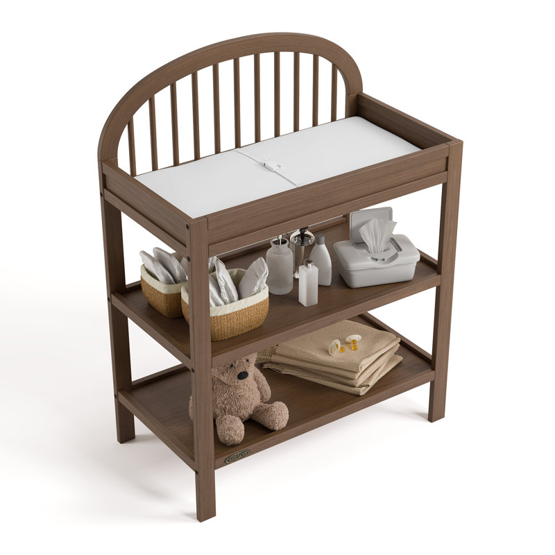 Graco Olivia Changing Table With Pad, Hazelnut
