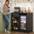 39.4" Coffee Bar Cabinet with Fridge Space, LED Lights & Built-in Outlets