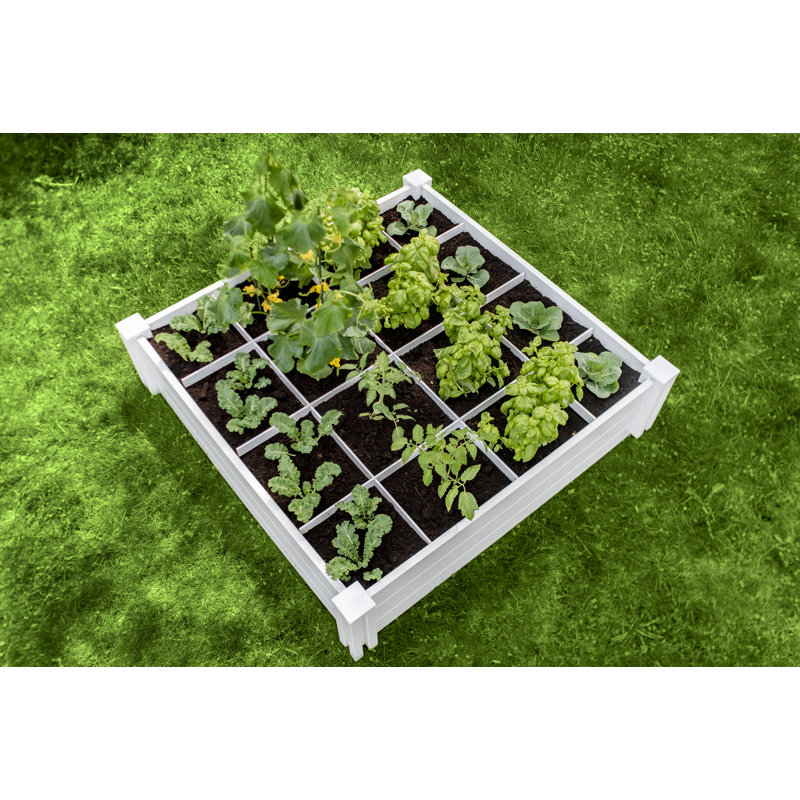 Wellinhall Raised Garden Bed, 11" H x 48" W x 48" D