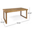 Table d'extérieur en bois de 69 po au fini naturel, ajoutant de l'élégance à votre élégante finition de salle à manger pour des soupers mémorables