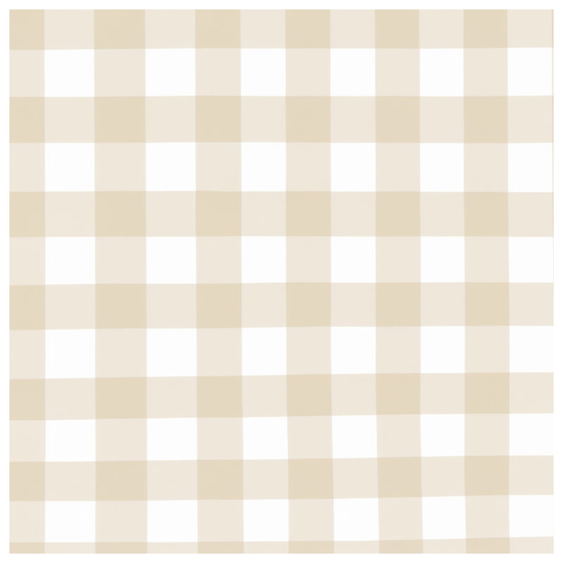 Couvertures beige à motif vichy blanc, 60in W x 80in H