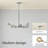 9-Light Modern Linear Chandelier, Mid-Century Crystal Pendant Light Fixture For Kitchen Island, Dining Room, Living Room-2034109708