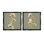 "Classic Blooms On Green" par Liz Jardine, 2 pièces sur toile