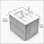 Meuble-lavabo 30 po avec lavabo, armoire de rangement murale en contreplaqué flottant avec 2 tiroirs en céramique, sans robinet, pré-assemblé