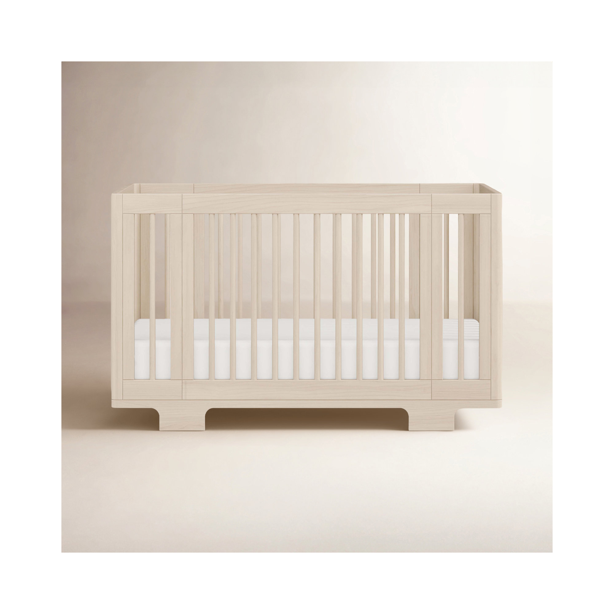 Yuzu 8-In-1 Convertible Crib With All-Stages Conversion Kits, Washed Natural 