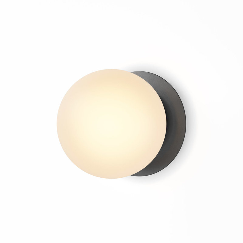 Pulsar 1 - Light Flush Mounted Sconce, Black Gunmetal, 7.75" H x 7.75" W x 8.5" D