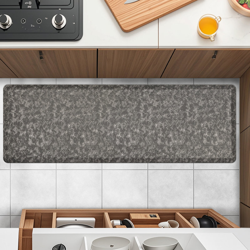 Mindenmines Anti-Fatigue Non-Skid Kitchen Mat, Gray/Green