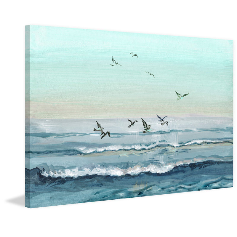 Flying Birds - Wrapped Canvas Painting, 30cm H x 45cm W x 3.81cm D