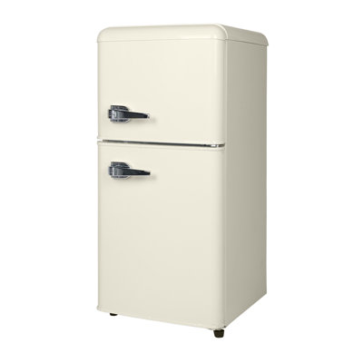 3.5Cu.Ft Compact Refrigerator Mini Fridge with Freezer, Small Refrigerator with 2 Door, 7 Level Thermostat Removable Shelves for Kitchen, Dorm, Apartment, Bar, Office