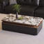 Table basse rectangulaire en fritté noir et bois manufacturé noir-129600883