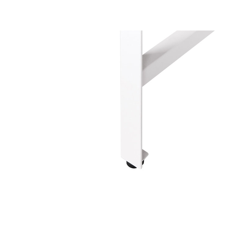 Rectangular Metal Outdoor Bar Table , 115cm cm W 40cm cm D, White