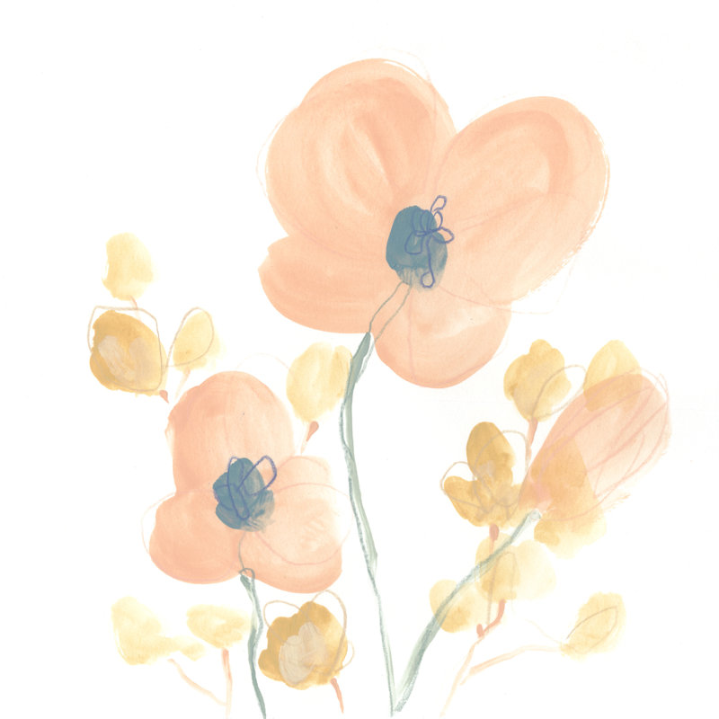 Petite Petals II by June Erica Vess - Wrapped Canvas Painting, 91cm H x 91cm W