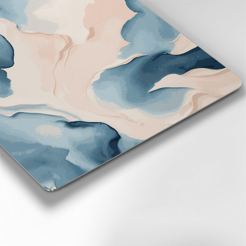 Art mural abstrait en métal beige 21, H 12 po x l 12 po