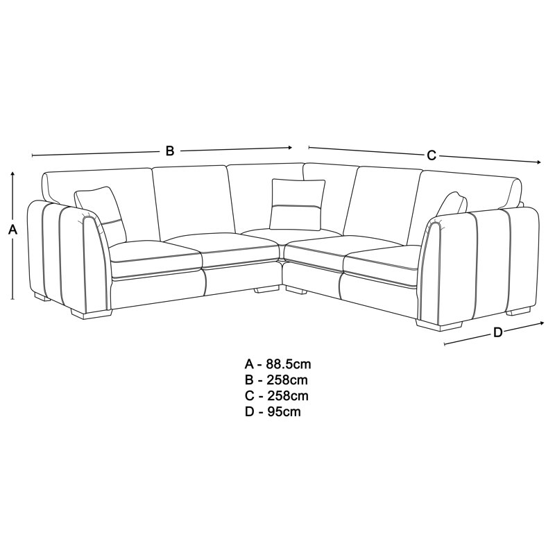 Bablu 5 Seater Faux Leather Corner Sofa , Mink