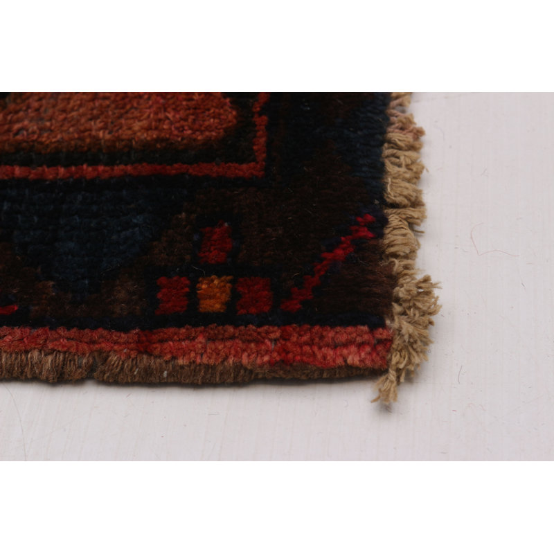 Tapis unique rectangulaire en laine 4 pi 4 po x 7 pi 1 po années 1990 Aysen
