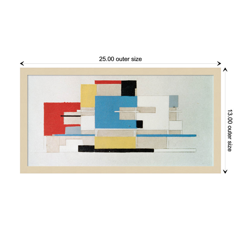 Colour Study For Architecture by Theo Van Doesburg, 13" H x 25" W, Brown