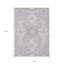 Tapis intérieur lavable floral 9 pi x 12 pi gris