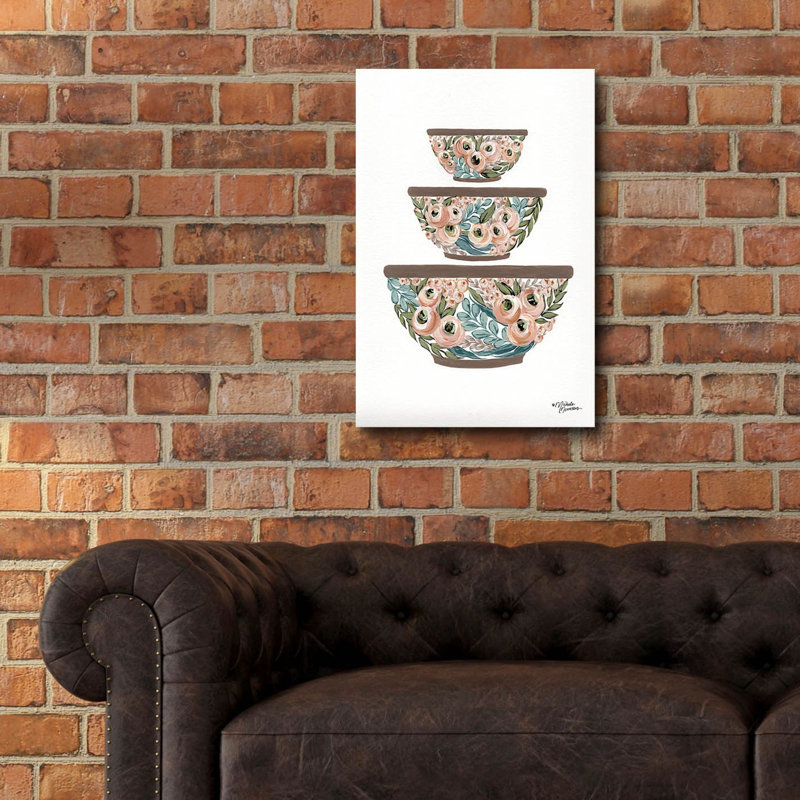  «Floral Mixing Bowls» par Michele Norman, art mural en verre acrylique, 16 po x 24 po, H 24 po x l 16 po