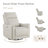 Genuine Leather Swivel Glider Power Recliner with Pocket and USB-927162087