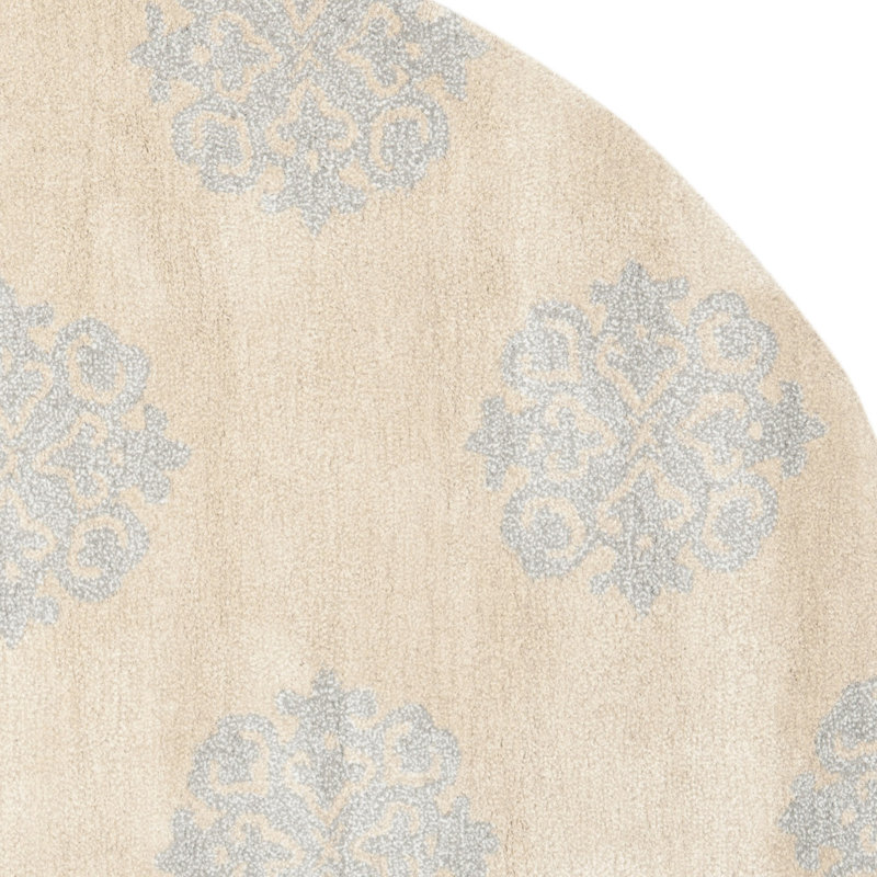 Viso Abstract Wool Hand Woven Area Rug, Round 183 cm