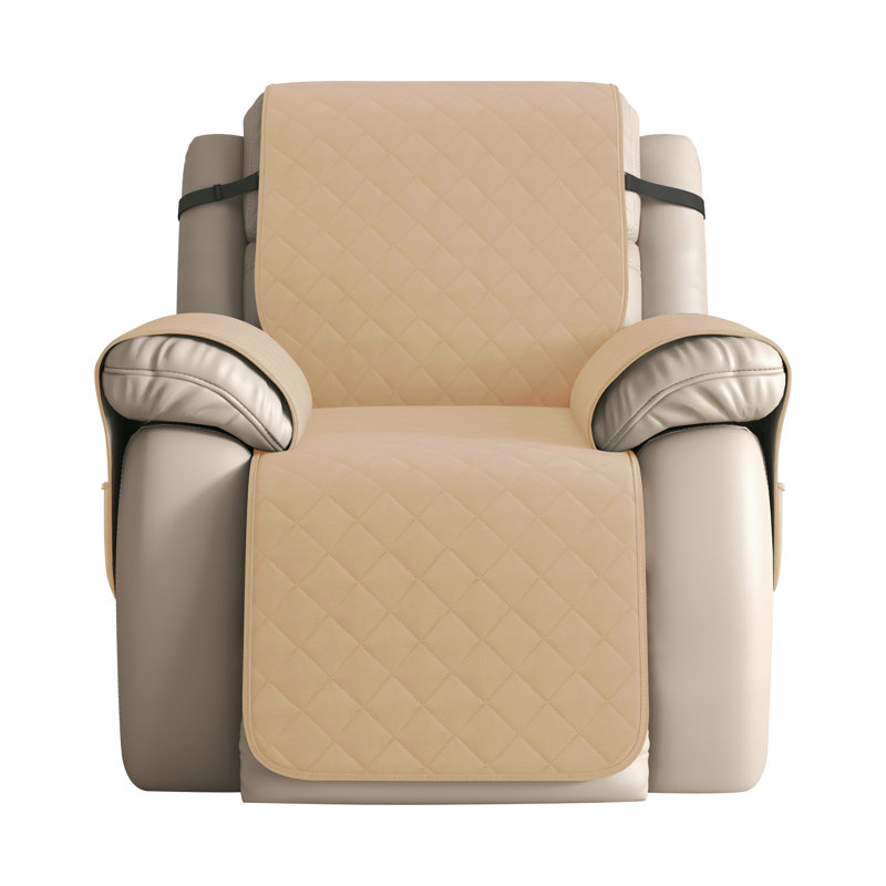 Housse matelassée et réversible pour fauteuil inclinable, Sable, Grand H 91 po x l 28 po x P 22 po