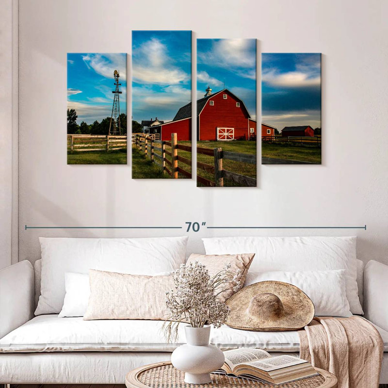 Lilie Windmill By The Farmhouse, H 32 po x l 52 po