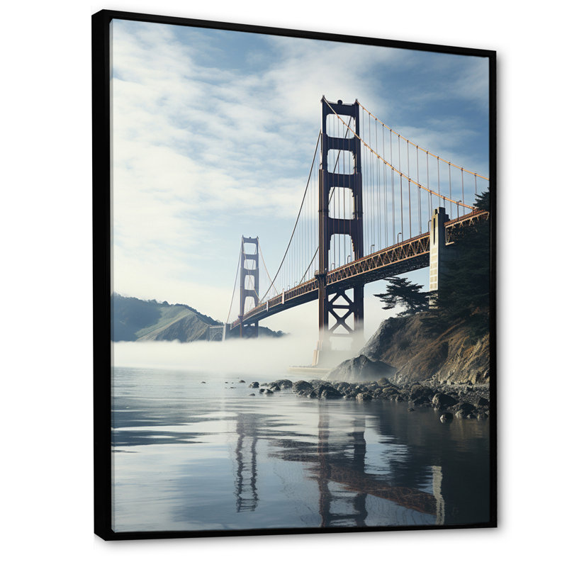 Bohena Grey Bridge Majestic Arch Graphite II, H 40 po x l 30 po x P 1,5 po, Cadre flottant noir